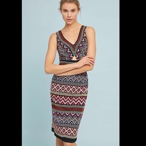 NWT Anthropologie Geo-Embroidered Dress, Size 10